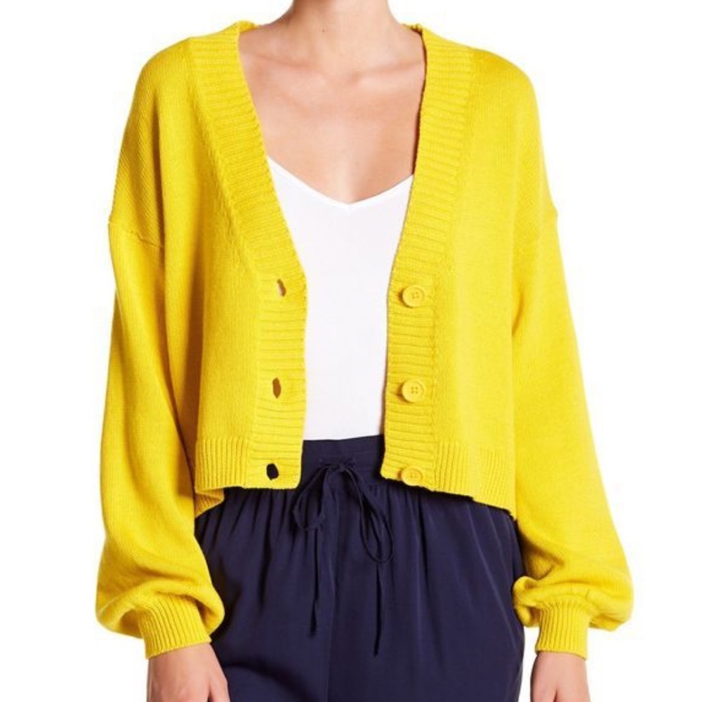 Abound Mustard Yellow Cardigan Sweater
